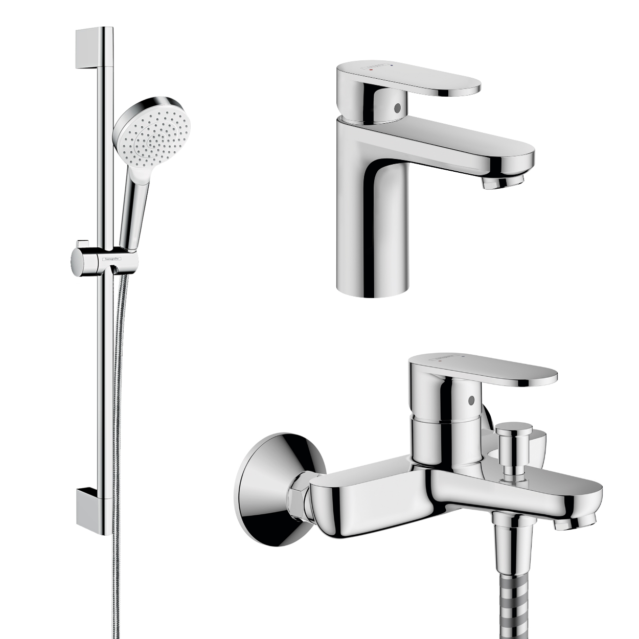 

Комплект смесителей для ванны HANSGROHE VERNIS BLEND хром латунь 71550111