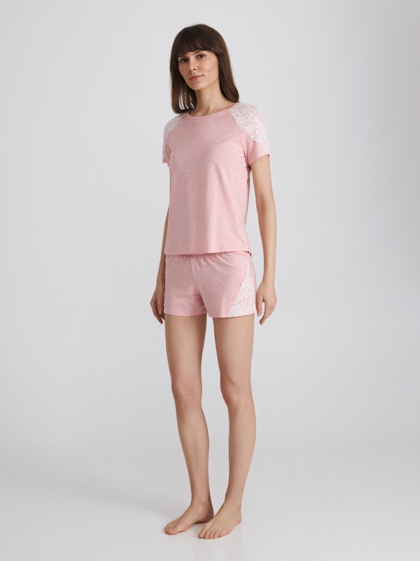 

Женская пижама с шортами Coralynn Ellen LPM 2371/02/01 розовый М
