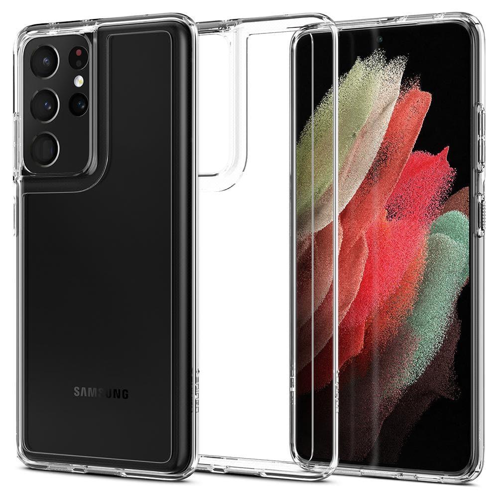 

Чехол Spigen Ultra Hybrid для Samsung Galaxy S21 Ultra Crystal Clear