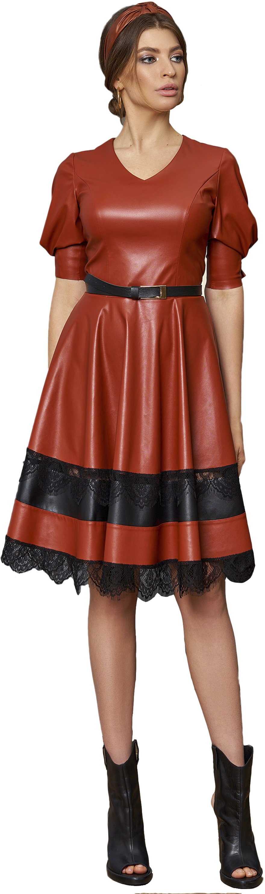 Акция на Платье Jadone Fashion Ассоль без пояса M (44) Кирпичное (ROZ6400002259) от Rozetka UA