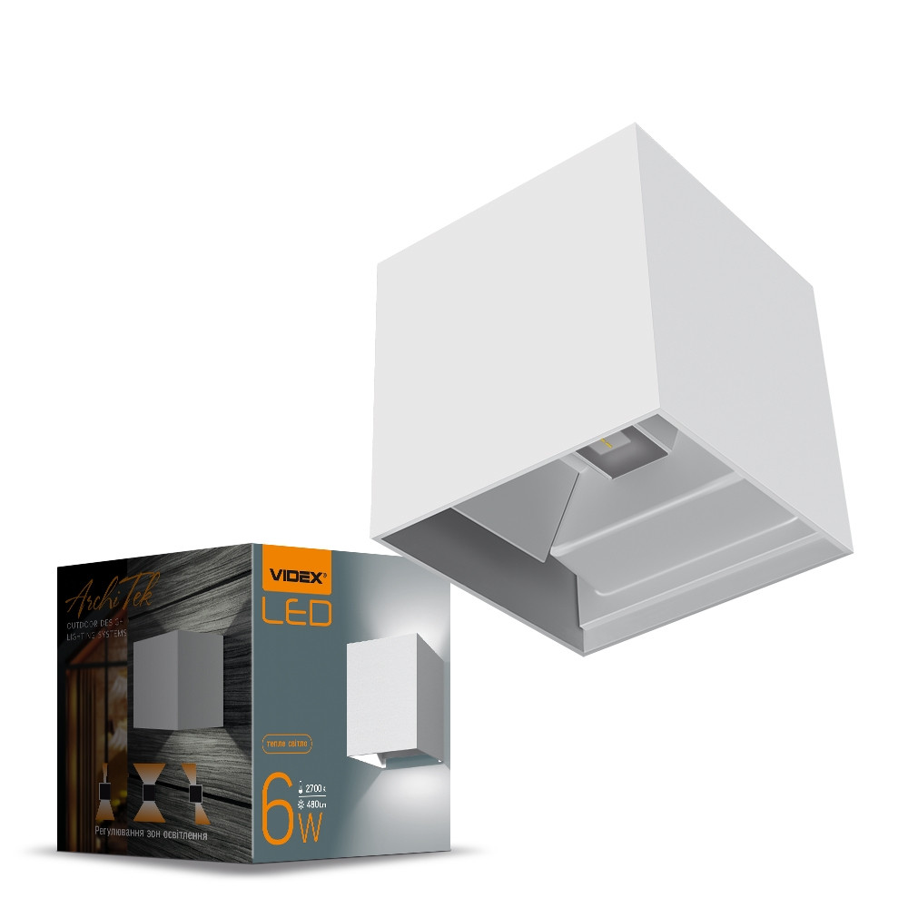

LED Светильник архитектурный IP54 AR04 VIDEX 6W 2700K Белый