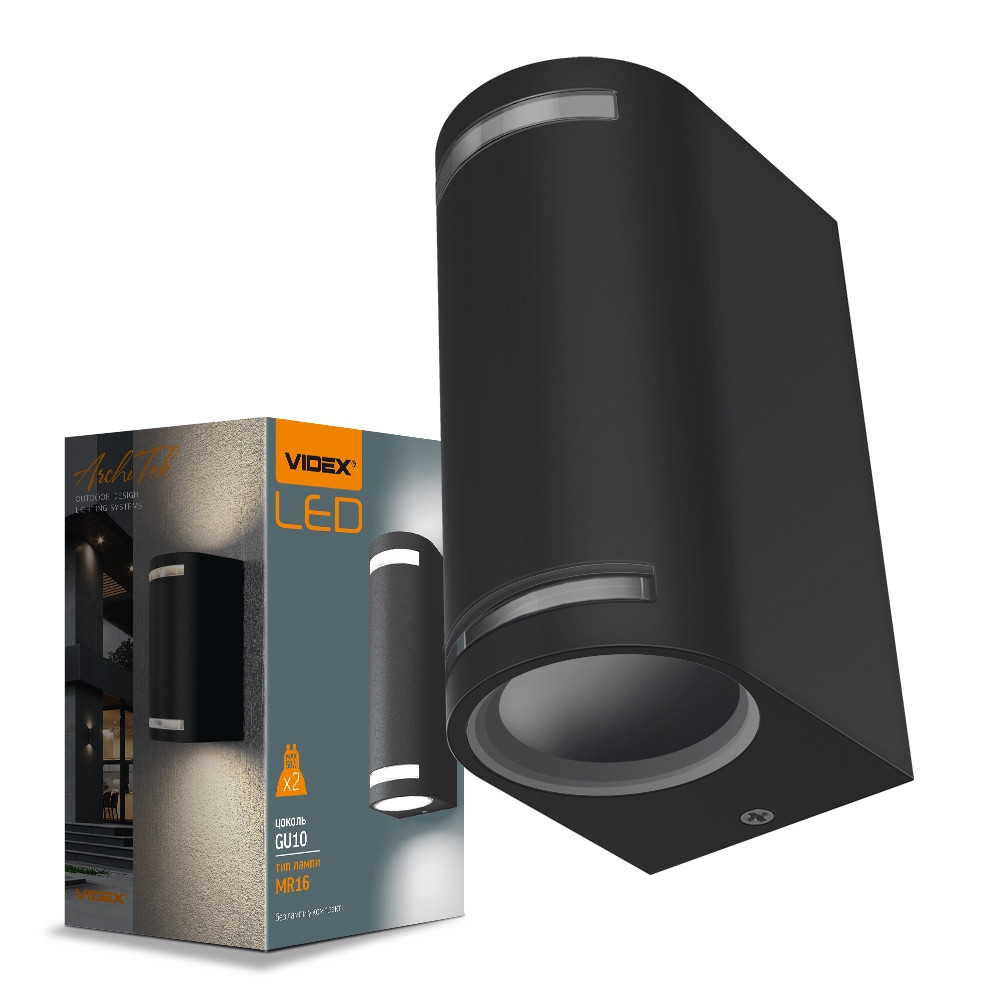 

LED Светильник архитектурный AR022B IP54 VIDEX GU10x2