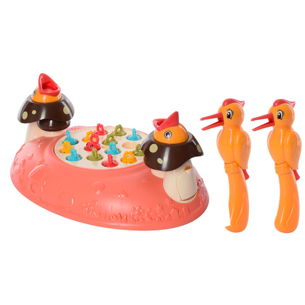 

Магнитная игра Bambi "Накорми птичку" розового цвета для малышей (RT-Y33929A(Pink))