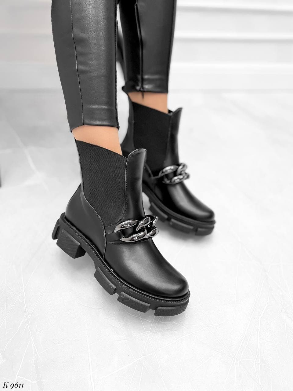 

Женские Ботинки Натуральная кожа Зима (9611) 39 25.5 см Черные