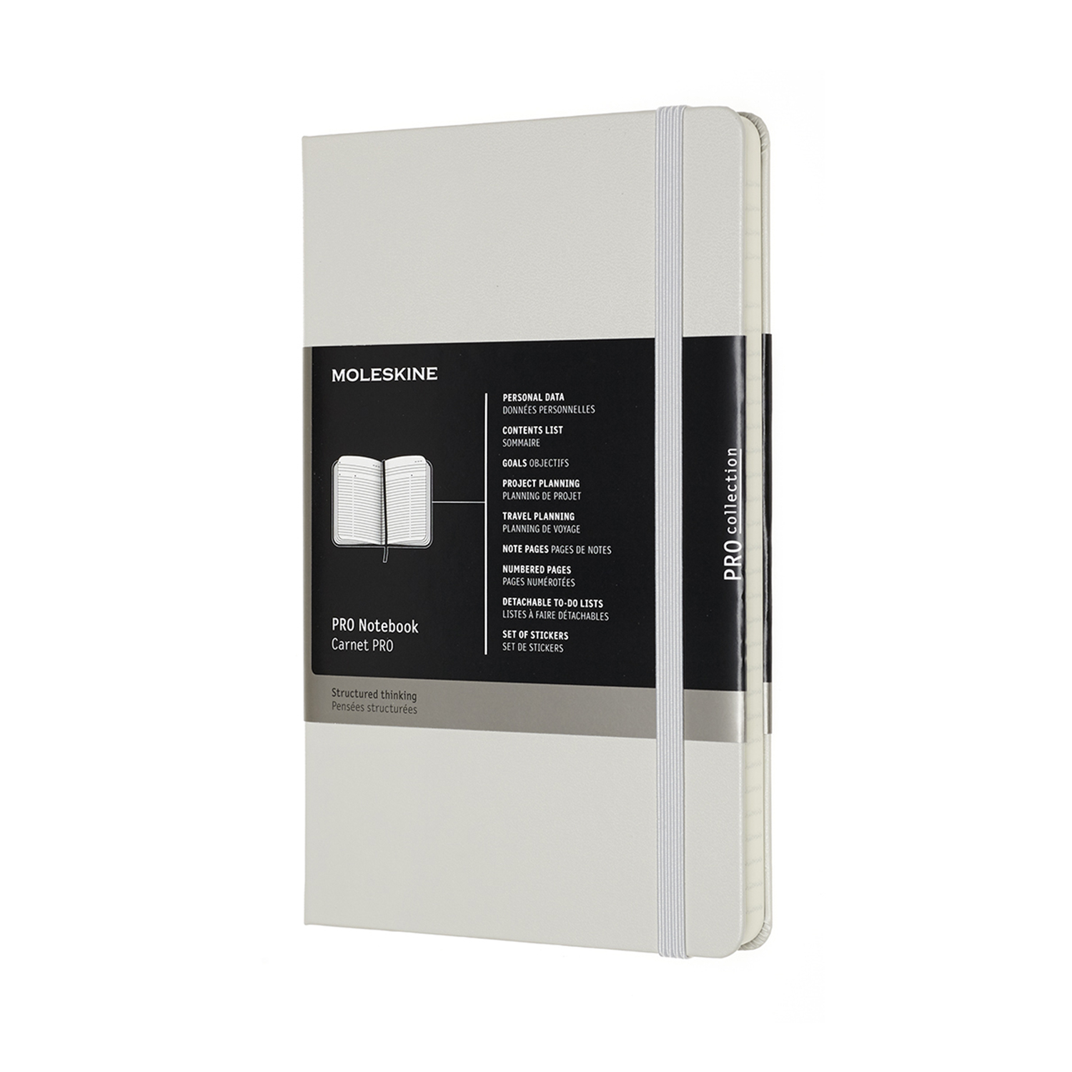 

Записник Недатований Moleskine PRO середній / Сірий (8058647620770)