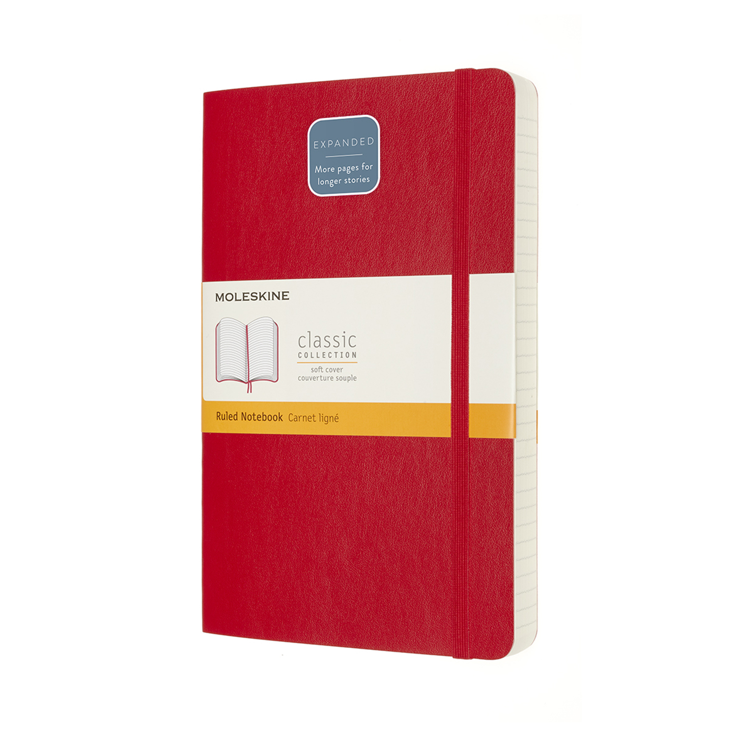 

Записник Moleskine Classic Expanded середній / Лінійка Червоний М'який (8053853606211)