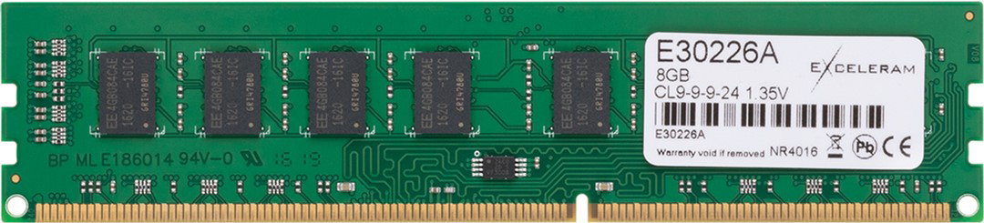 

Оперативная память Exceleram DDR3L-1333 8192MB PC3L-10600 (E30226A)