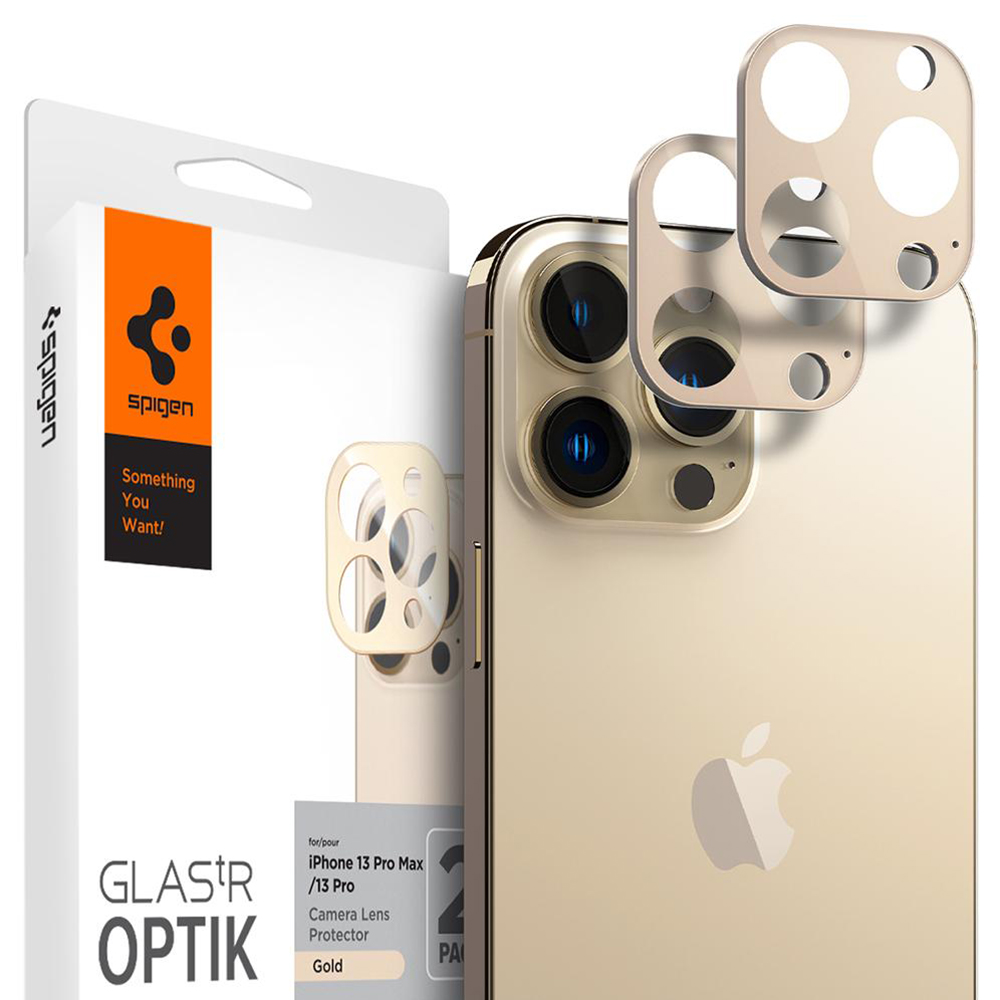 

Защитное стекло Spigen для камеры iPhone 13 Pro | 13 Max Optik Camera lens Gold (2 Pack)