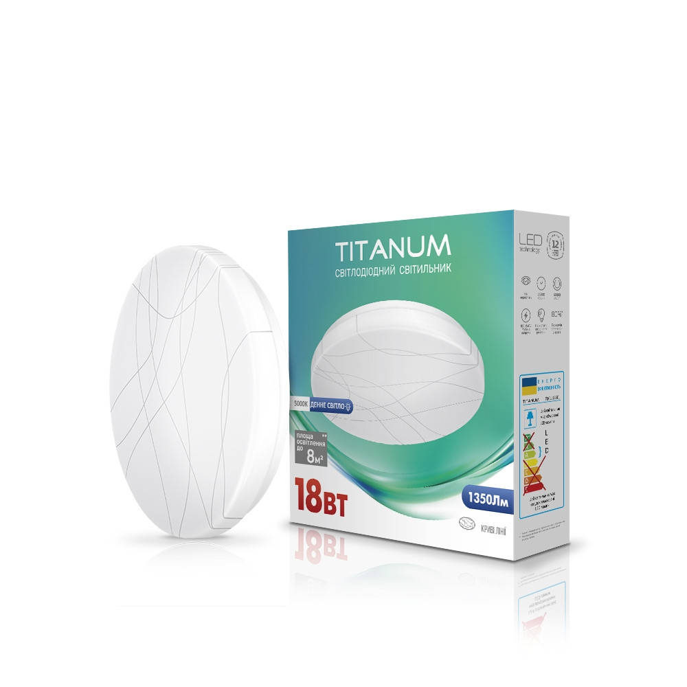 

LED светильник настенно-потолочный TITANUM 18W 5000K Орбита