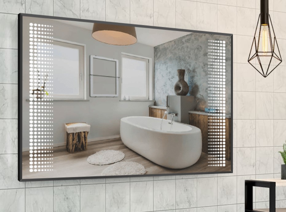 

Зеркало в алюминиевой раме c LED подсветкой Smart Mirror сенсорное Monza-R 80 x 120 см Прямоугольное