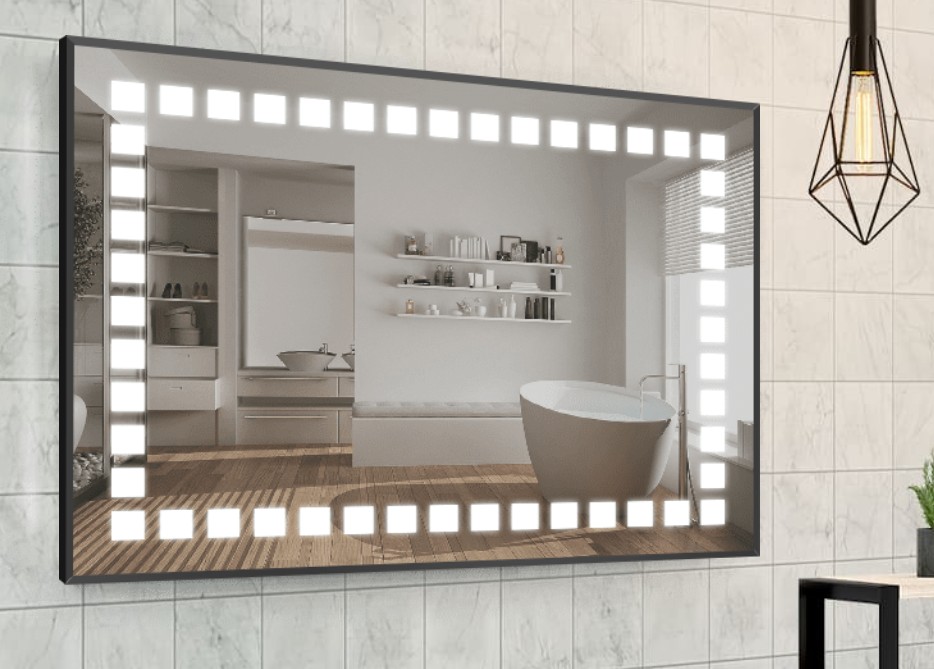 

Зеркало в алюминиевой раме c LED подсветкой Smart Mirror сенсорное Messina-R 80 x 120 см Прямоугольное