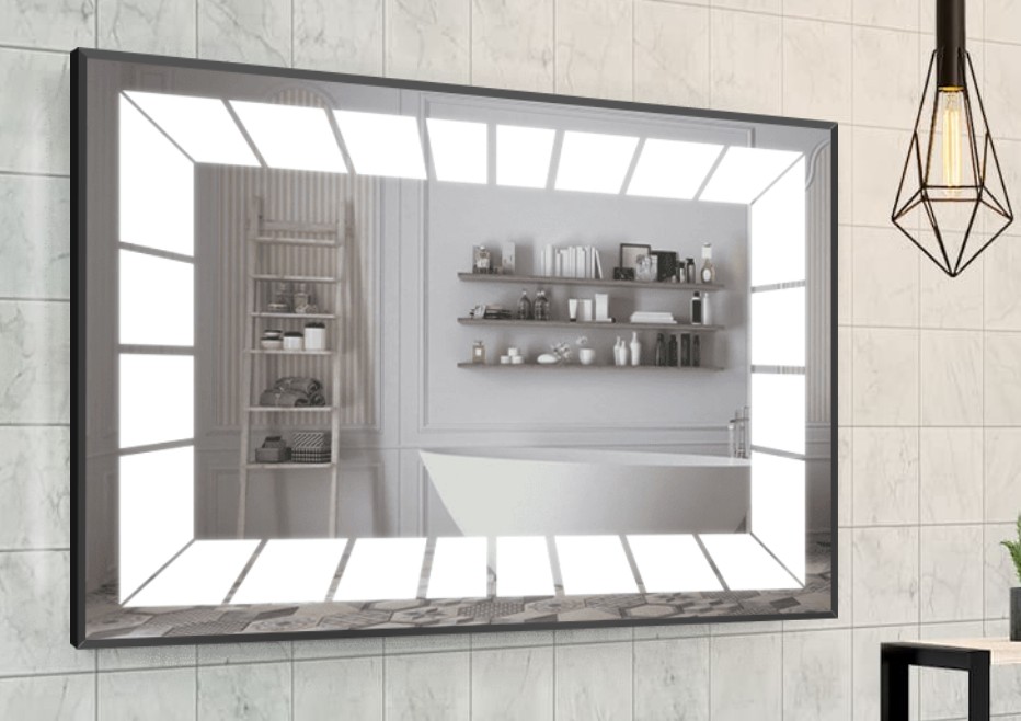 

Зеркало в алюминиевой раме c LED подсветкой Smart Mirror сенсорное Matera-R 90 x 120 см Прямоугольное