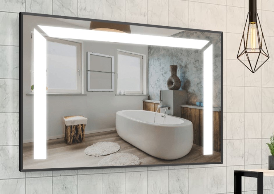 

Зеркало в алюминиевой раме c LED подсветкой Smart Mirror сенсорное Massa-R 90 x 120 см Прямоугольное