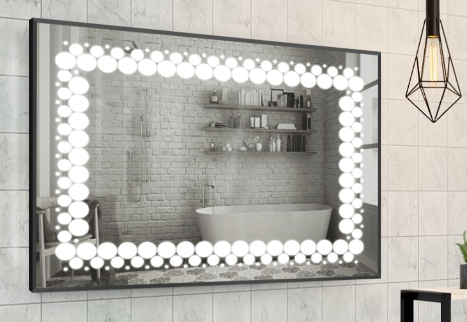 

Зеркало в алюминиевой раме c LED подсветкой Smart Mirror сенсорное Marsala-R 60 x 60 см