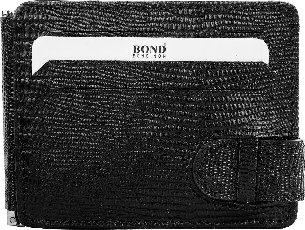 

Зажим для купюр кожаный Bond SHI556-902 Черный