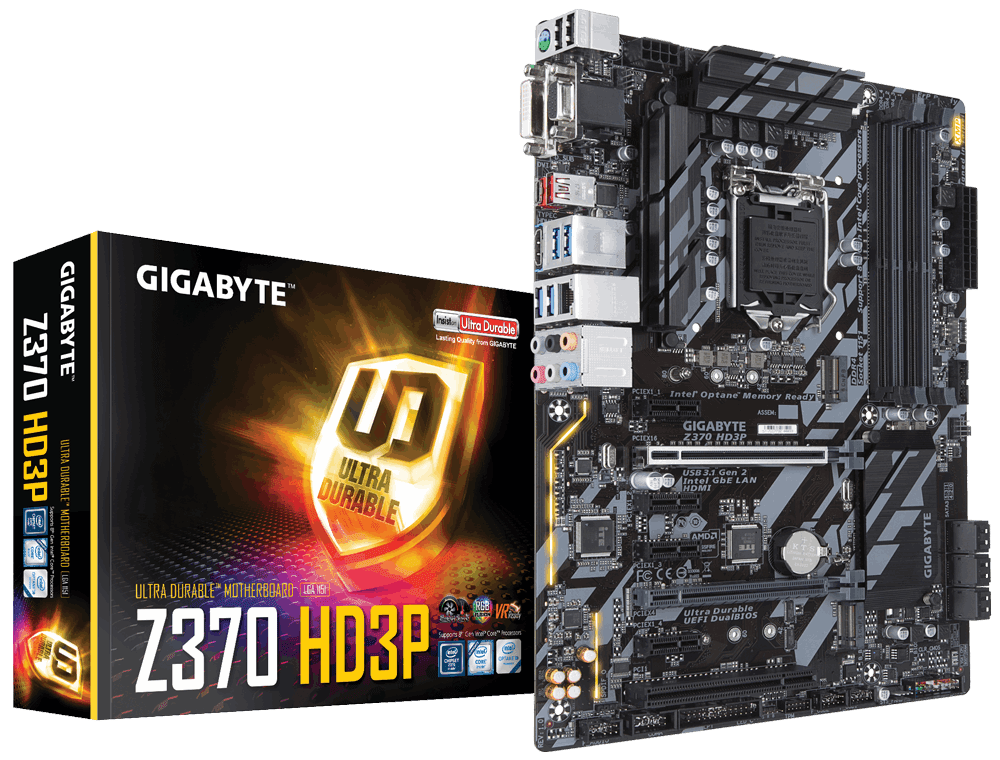 

Материнская плата Gigabyte Z370 HD3P (Z370 HD3P) Б/У, без планки