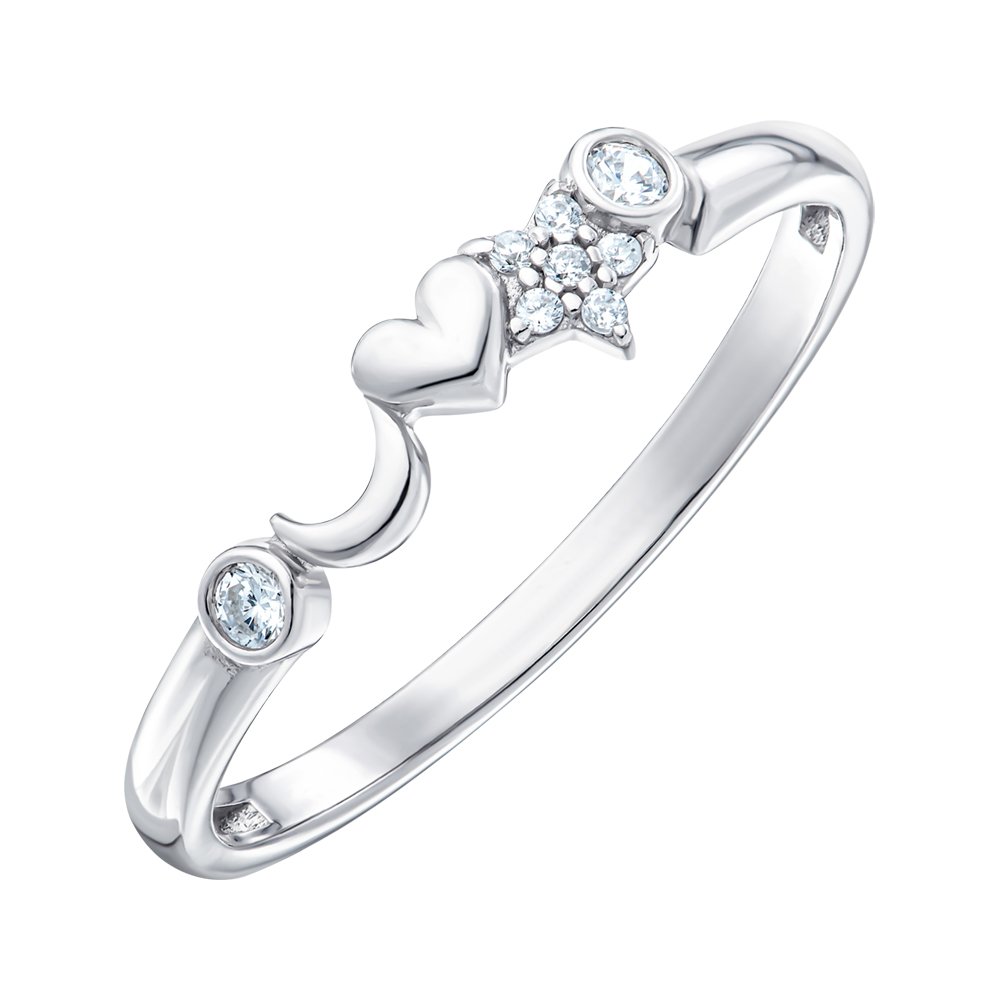 

Кольцо из серебра с фианитами 000150603 17.5 размера