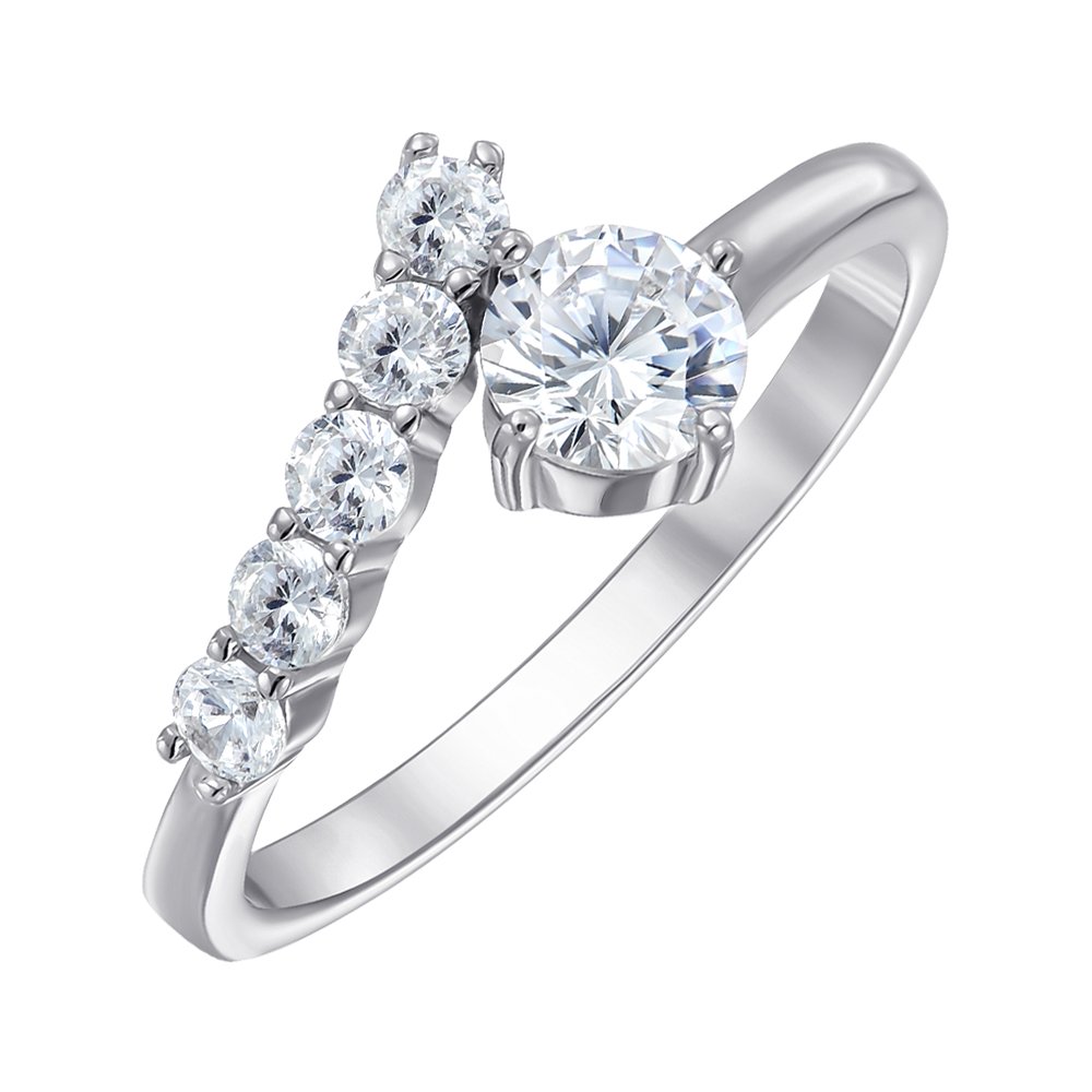 

Серебряное кольцо с фианитами 000151948 18 размера
