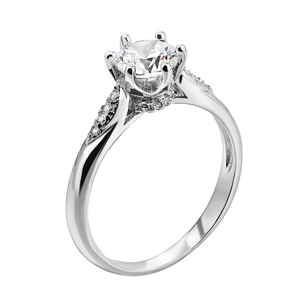 

Серебряное кольцо с фианитами 000124638 17 размера
