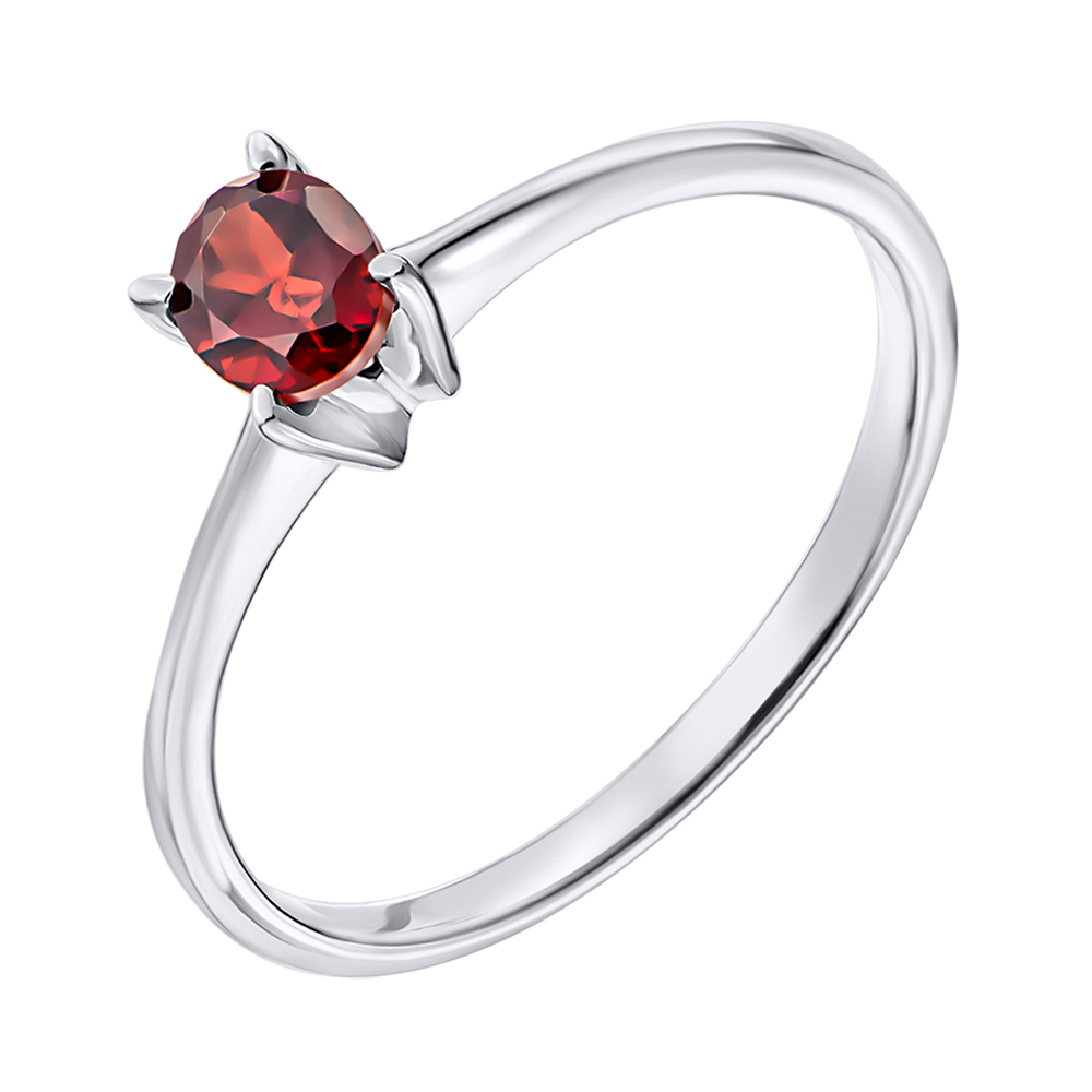 

Серебряное кольцо с гранатом 000140733 18 размера