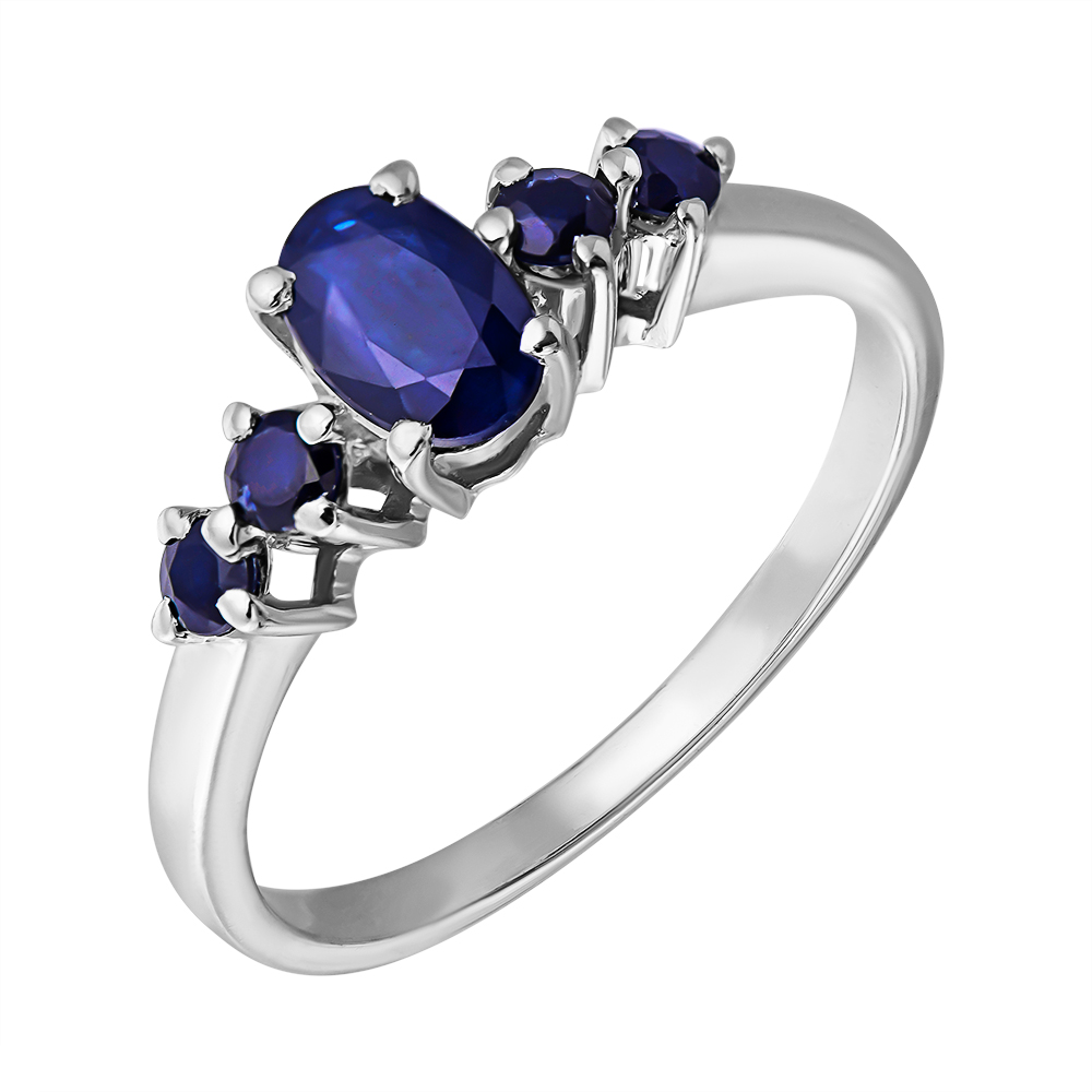 

Серебряное кольцо с сапфирами 000132490 15.5 размера