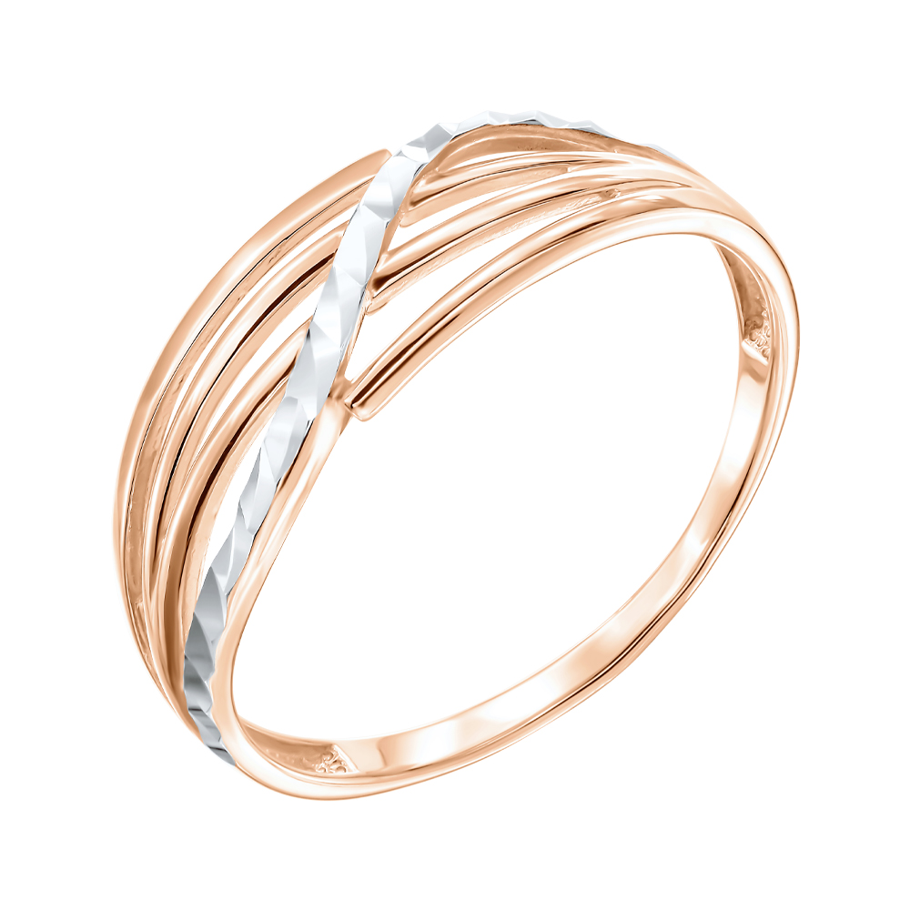 

Золотое кольцо в комбинированном цвете 000139262 16.5 размера