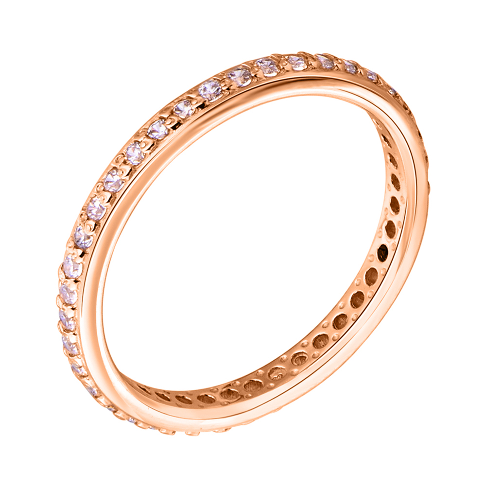 

Кольцо в красном золоте Люсьен с дорожкой фианитов 000130303 15 размера