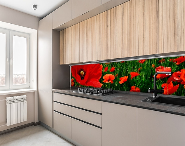 

Стеновая панель кухонная, Цветы 62x205см. (s_01_s_fl137_Q)