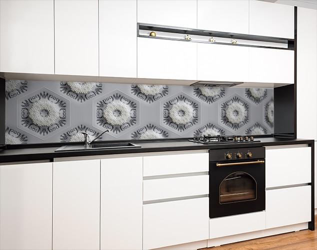 

Кухонный фартук заменитель стекла объемные текстуры с цветами, на двухстороннем скотче 68 х 305 см (ПЭТ-s_3d1006-6)