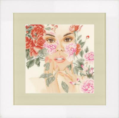 

Набор для вышивки крестом LanArte Flowers Face Лицо в цветах PN-0148512