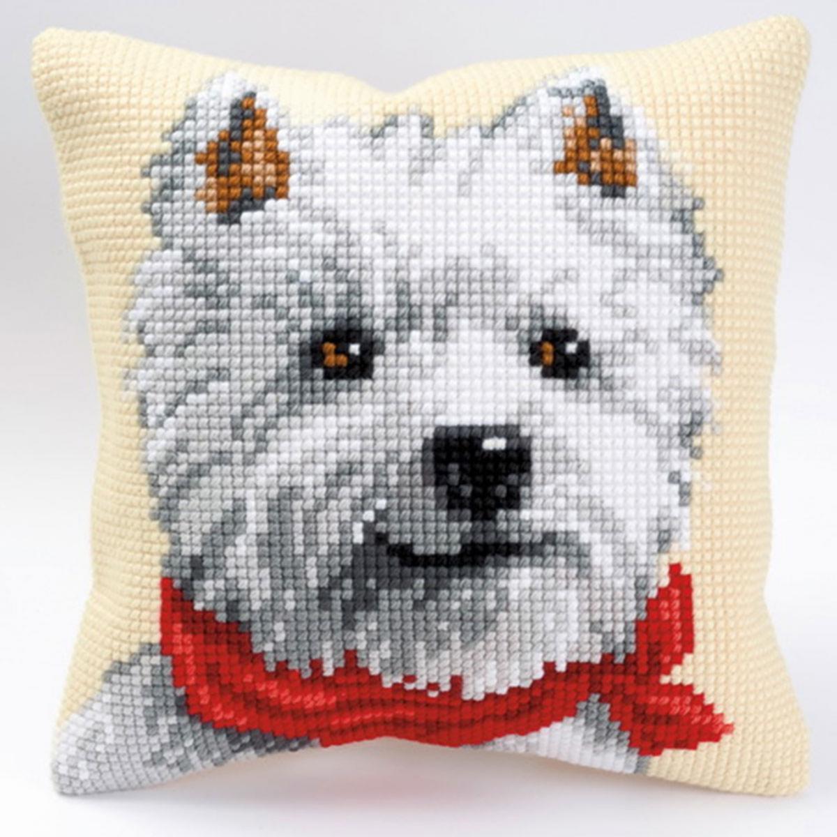 

Набор для вышивания крестом (подушка) Vervaco West Highland Terrier Норвич терьер PN-0008572