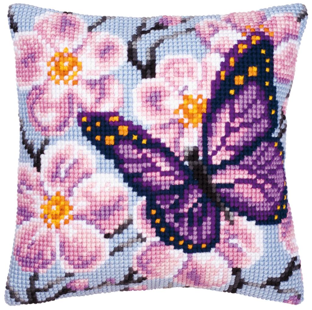 

Набор для вышивания крестом (подушка) Vervaco Purple Butterfly Фиолетовая бабочка PN-0008501