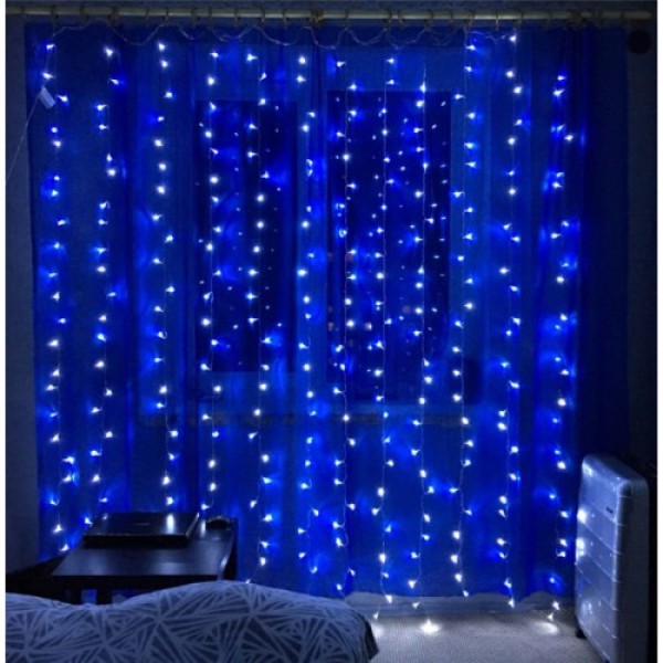

Гирлянда водопад 2 м х 2 м 156 LED Световой занавес Original Blue