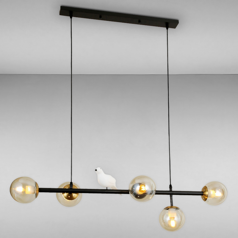 

Люстра подвесная Light House LS-17112-5 BK+BR черная