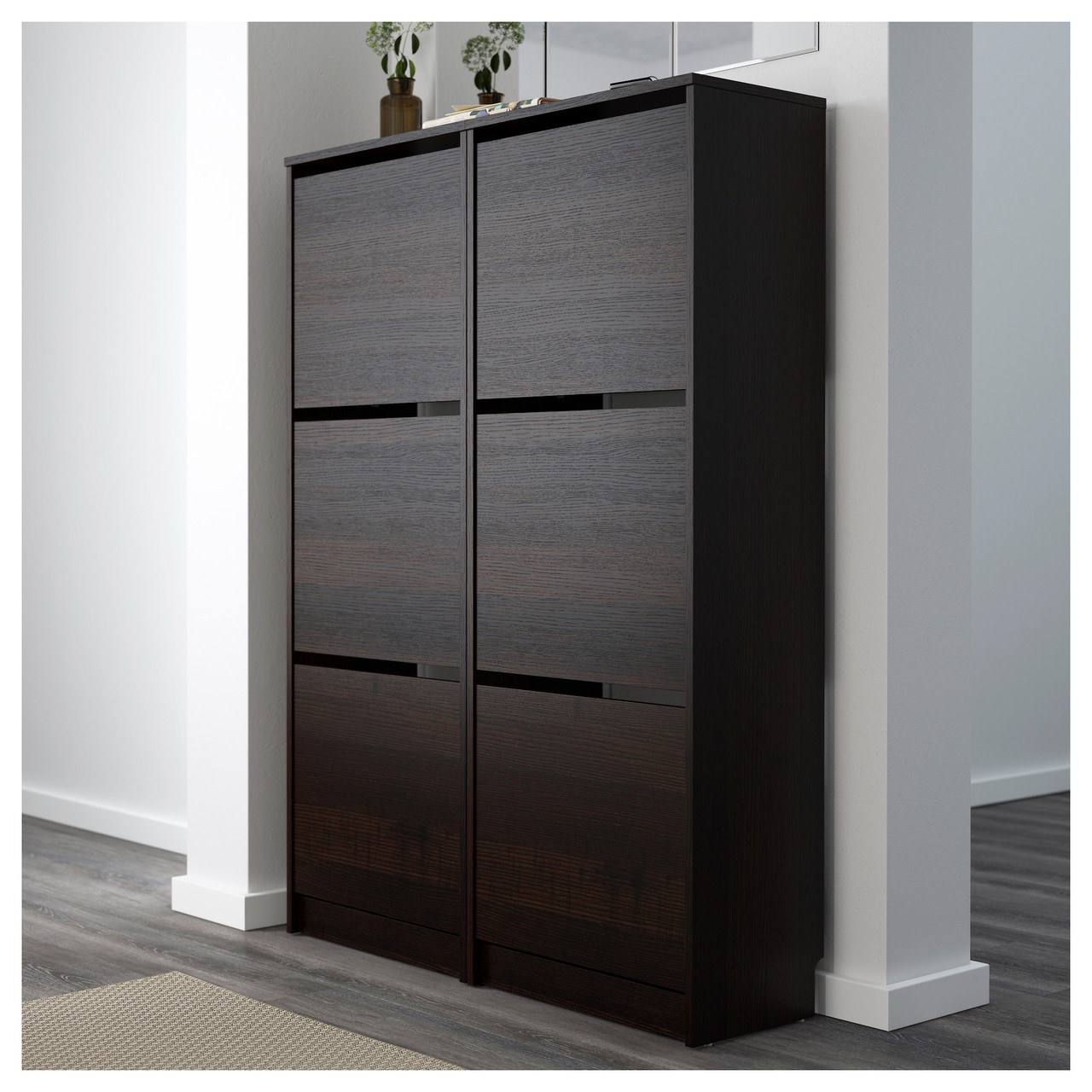 

Тумба для взуття BISSA 49x135 см IKEA 502.484.28 чорний/коричневий