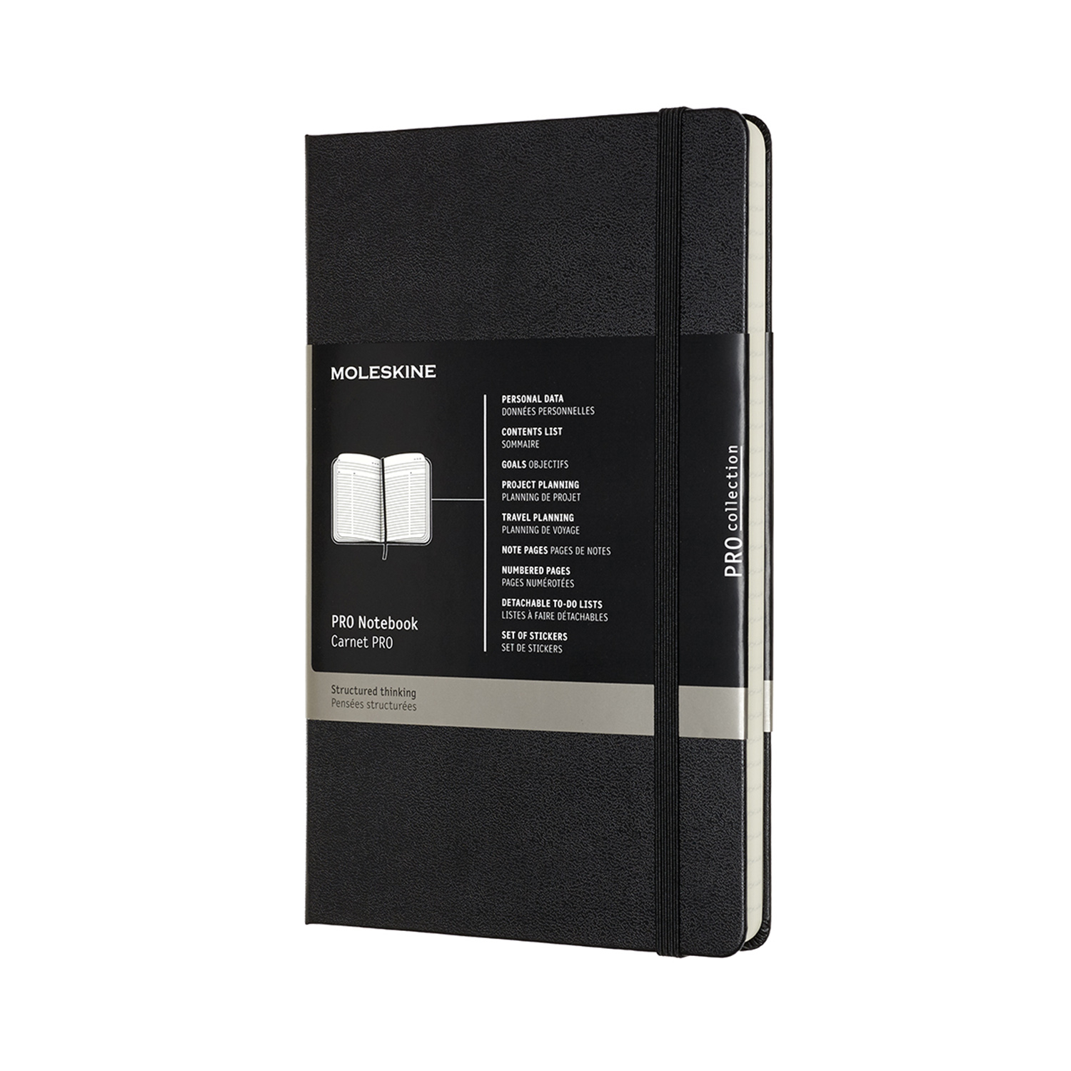 

Записник Недатований Moleskine PRO середній / Чорний (8058647620756)