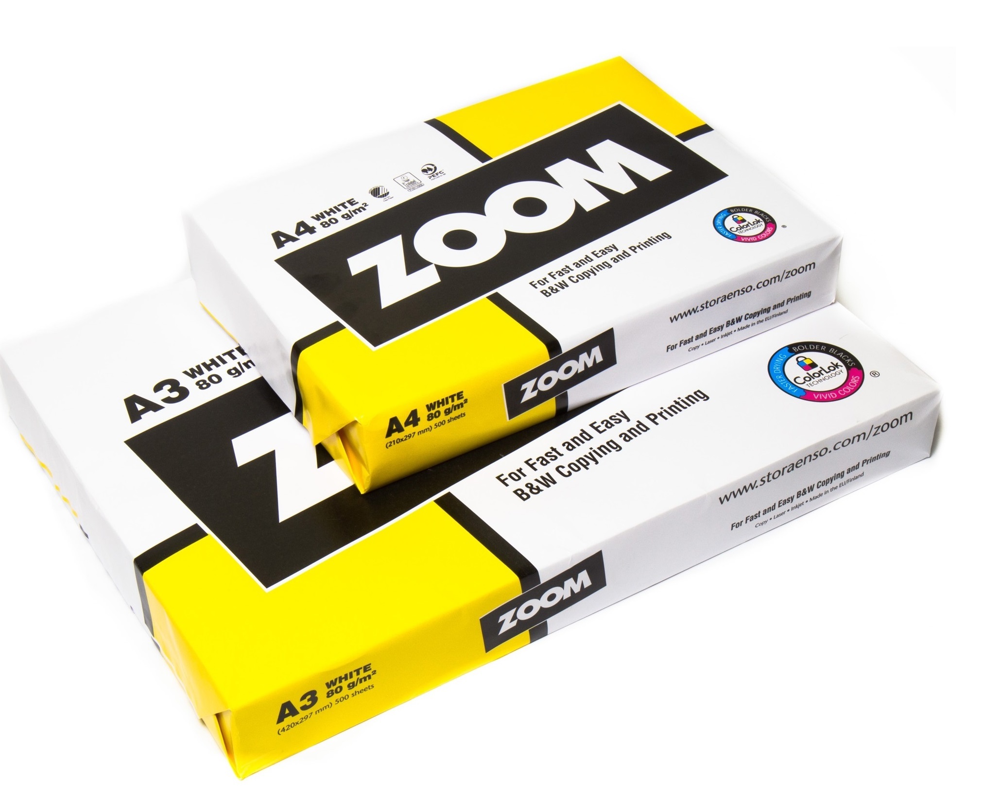 

Бумага офисная Zoom, А3, 80 г/м.кв., класс С, 500 листов, белая
