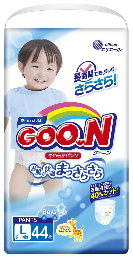 

Подгузники-трусики L 44шт Goo.N (4902011751383) (753712)