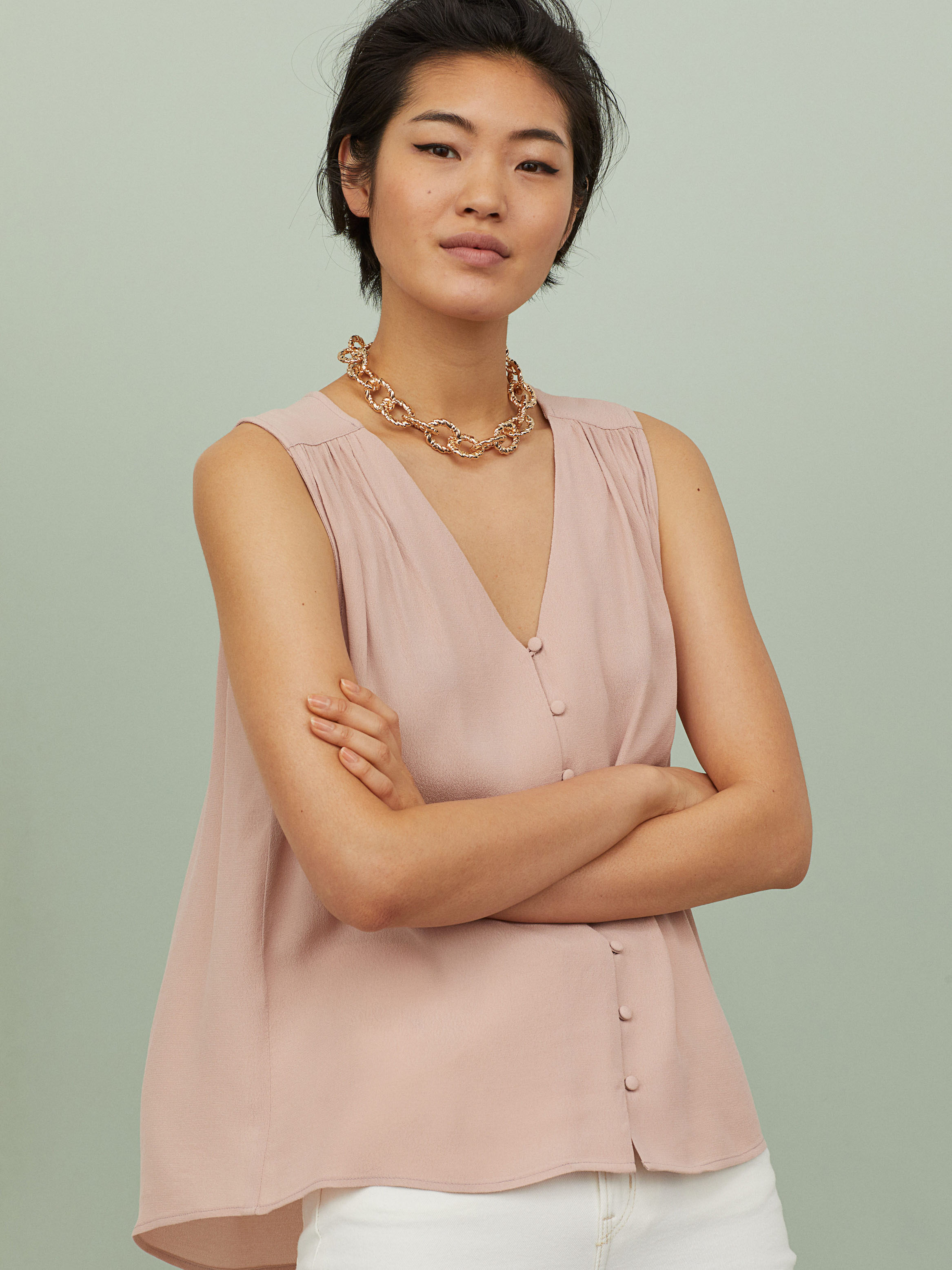 

Блузка H&M 11-0814770-001  Розовая (СА2000001892619, Блузка H&M 11-0814770-001 XS Розовая (СА2000001892619)