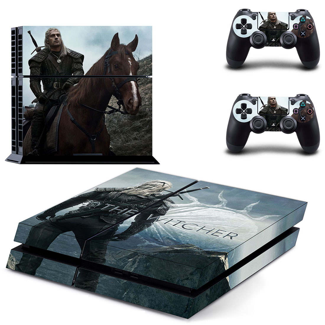 

Виниловые наклейки на PS4 и Dualshock Witcher Sony PlayStation 4 Fat Custom Skin Playsole Vinyls (PV3011)