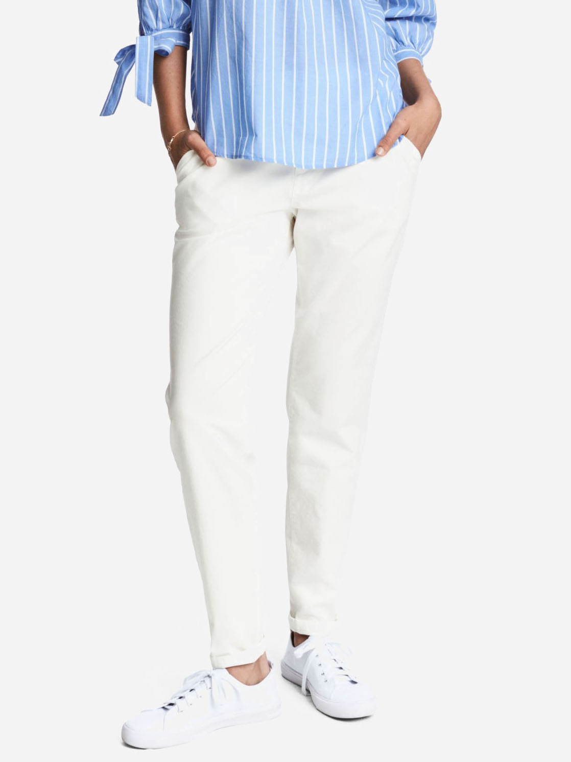 

Брюки H&M 06-0456335-002  Белые (СА2000001896389, Брюки H&M 06-0456335-002 34 Белые (СА2000001896389)