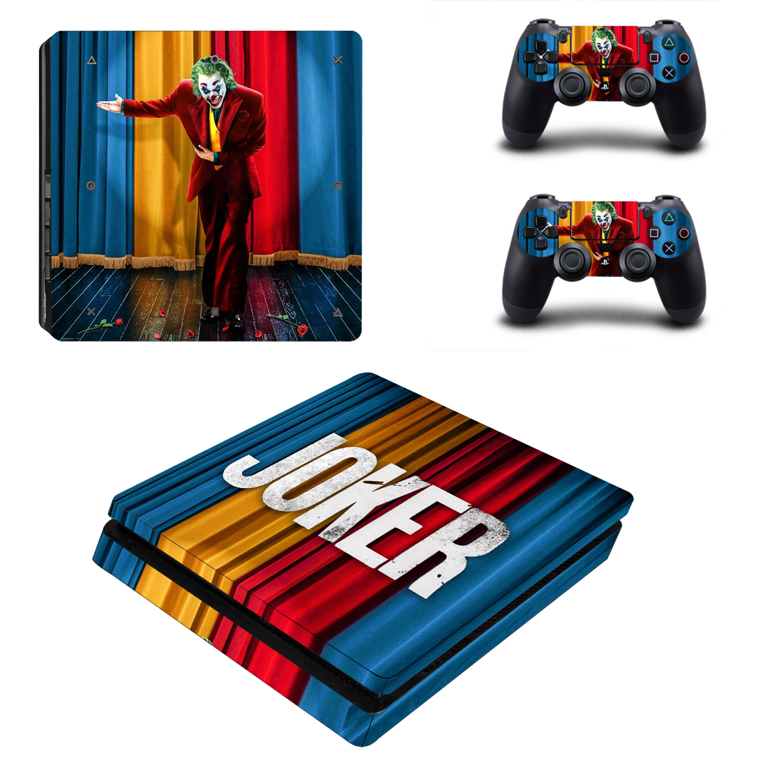 

Виниловые наклейки на PS4 SLIM и Dualshock Joker Sony PlayStation 4 Slim Custom Skin Playsole Vinyls (PV2015)