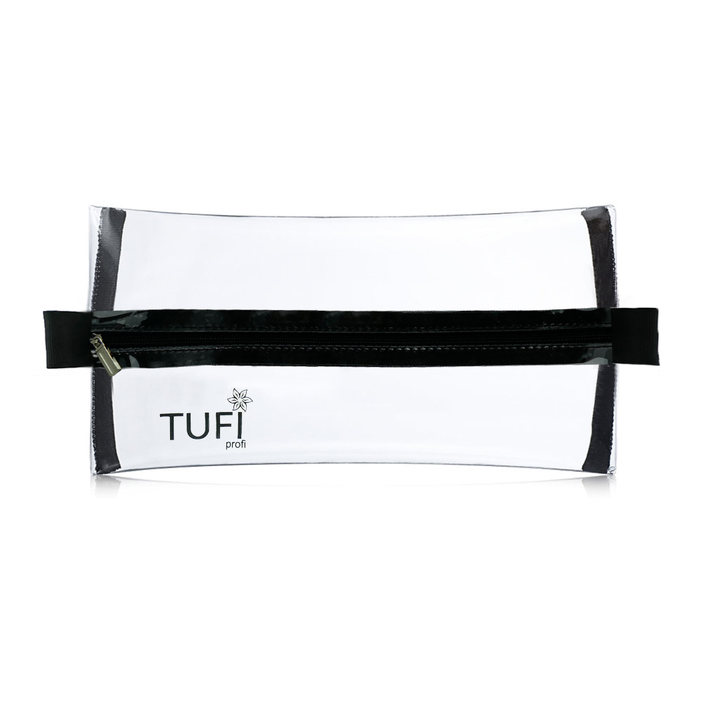

Косметичка-пенал TUFI profi PREMIUM Flat прозрачная с черным