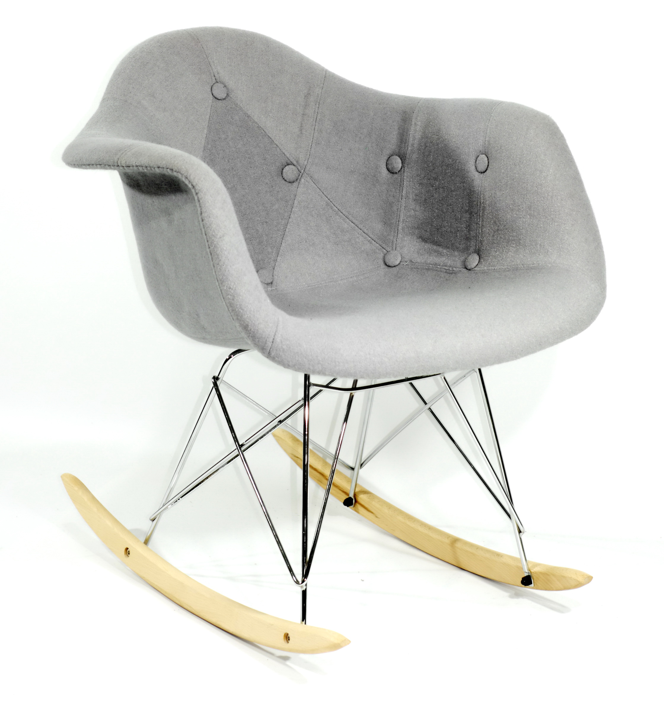 

Кресло-качалка Leon Rack Soft Шерсть Onder Mebli Серый W-16