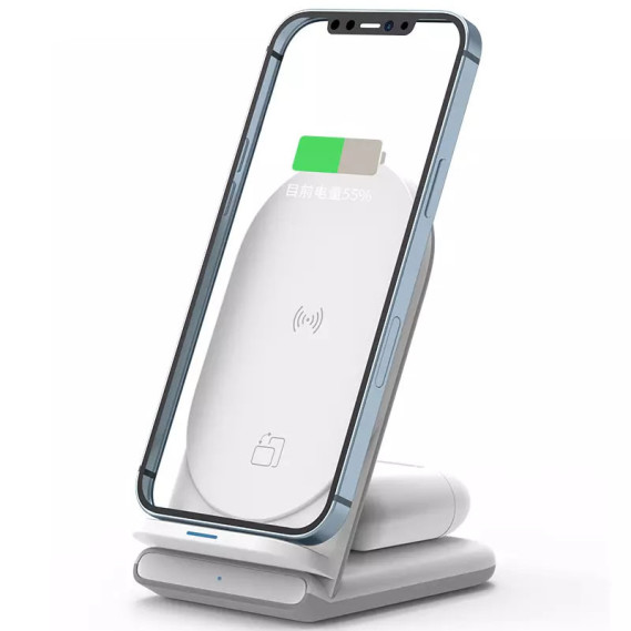 

Беспроводное Зарядное Устройство WIWU Power Air 2in1 Wireless Charger (Белый)