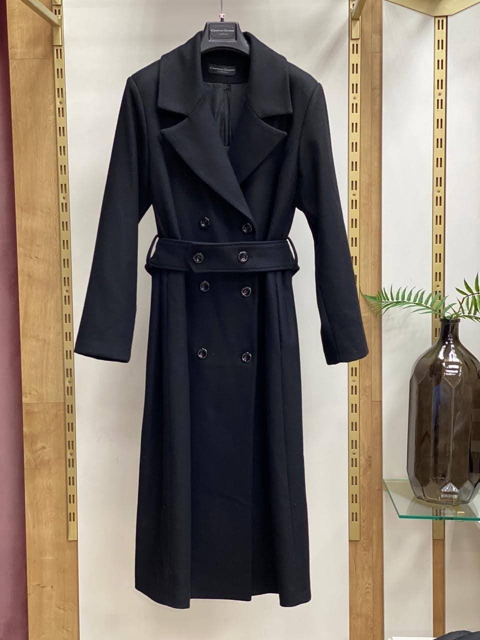 

Пальто Cristina Gaviolli прямого силуэта на пуговицах с поясом  Черный 9036, Пальто Cristina Gaviolli прямого силуэта на пуговицах с поясом 46 Черный 9036