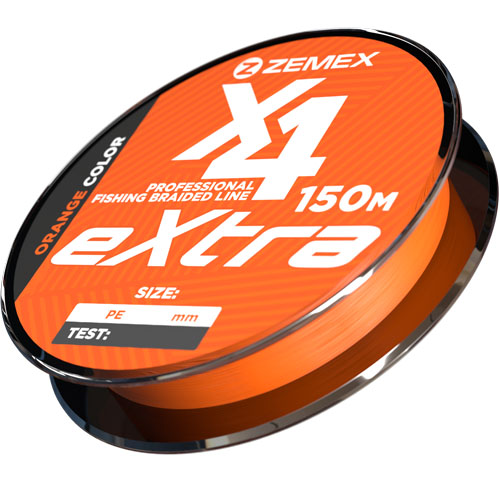 

Шнур ZEMEX EXTRA X4 150 м 0.128 мм 2.9 кг orange ультралайт (6912084403032)