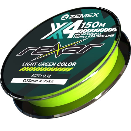 

Шнур ZEMEX REXAR X4 150 м 0.12 мм 4.96 кг light green спиннинг (6912084404046)