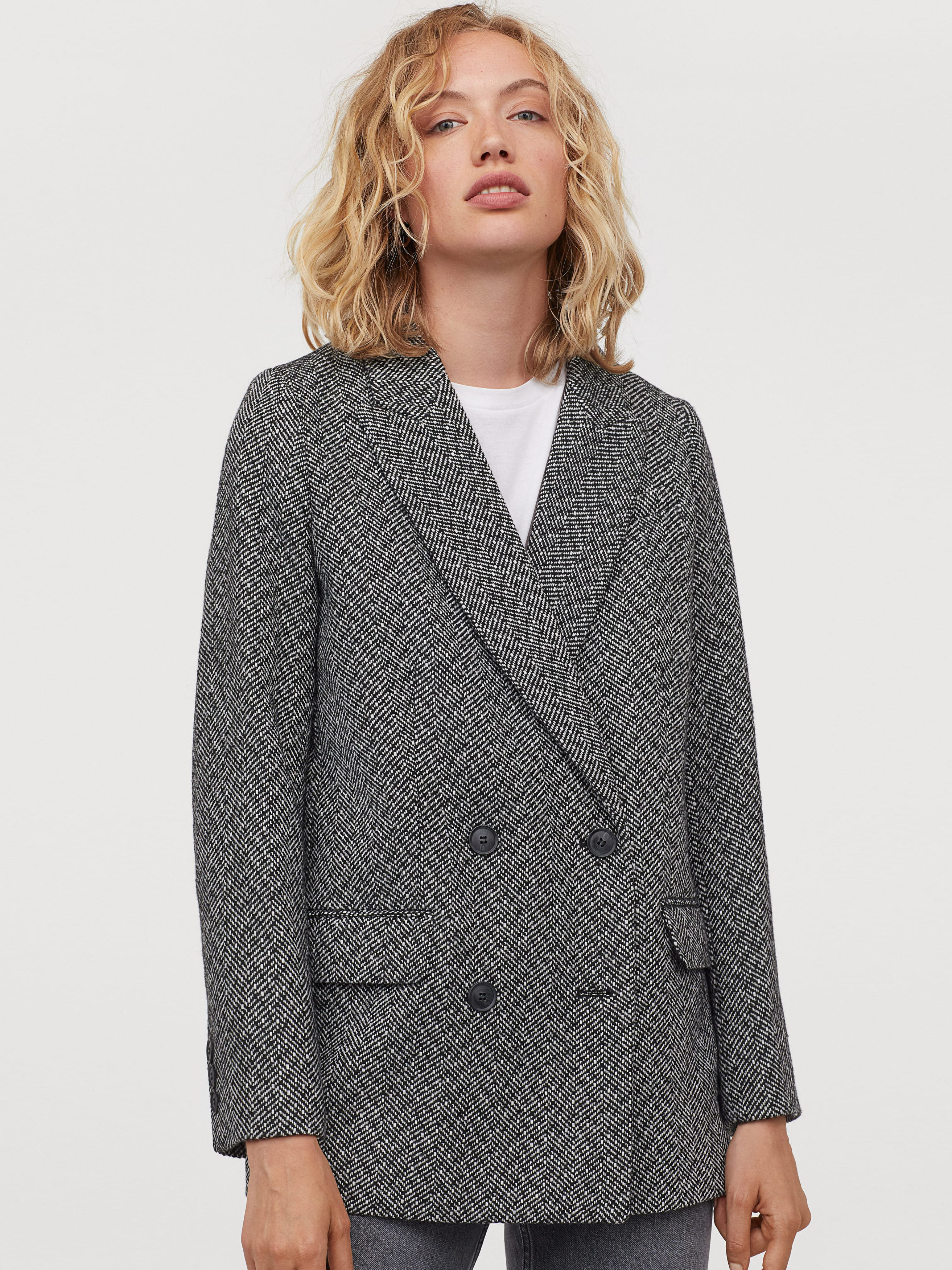

Жакет H&M 9295903abr  Черный с белым, Жакет H&M 9295903abr 34 Черный с белым