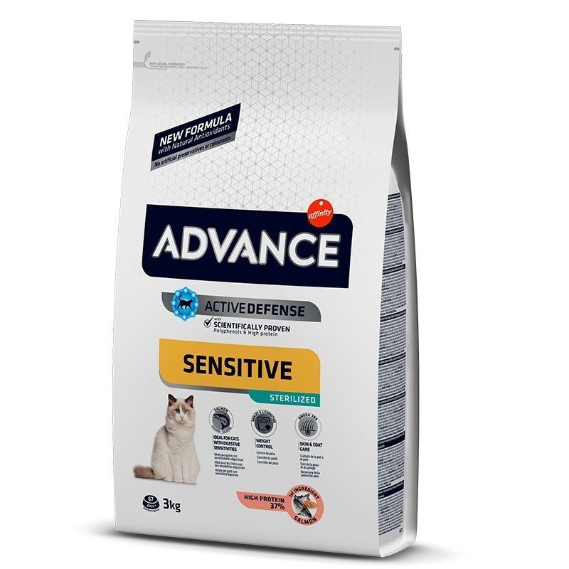 

Сухой корм для котов Advance Cat Sterilized Salmon & Rice 3кг